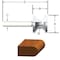 Vermont American 1 in. D X 3/16 in. X 2-1/8 in. L Carbide Tipped Bull Nose Router Bit 23157 - alternate 1